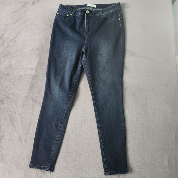 Eloquii Jeans Women’s Size 14 Dark Denim Jeans Straight Leg Stretch Casual - Picture 1 of 12